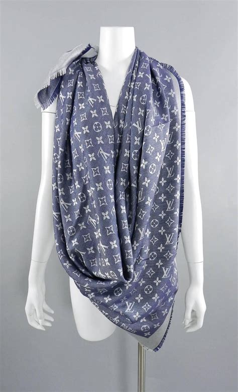 louis vuitton scarf style|Louis Vuitton denim scarf.